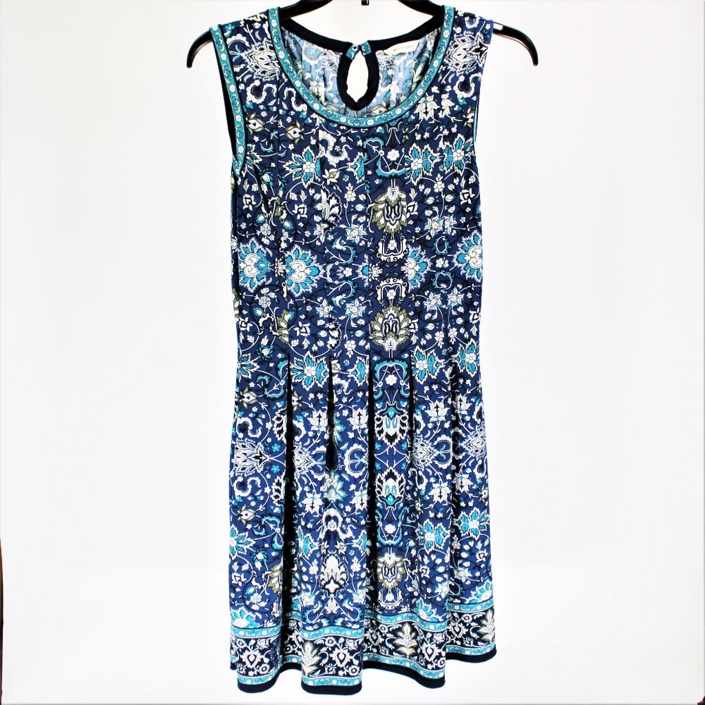 Max Studio | Blue & White BOHO Print Summer Dress